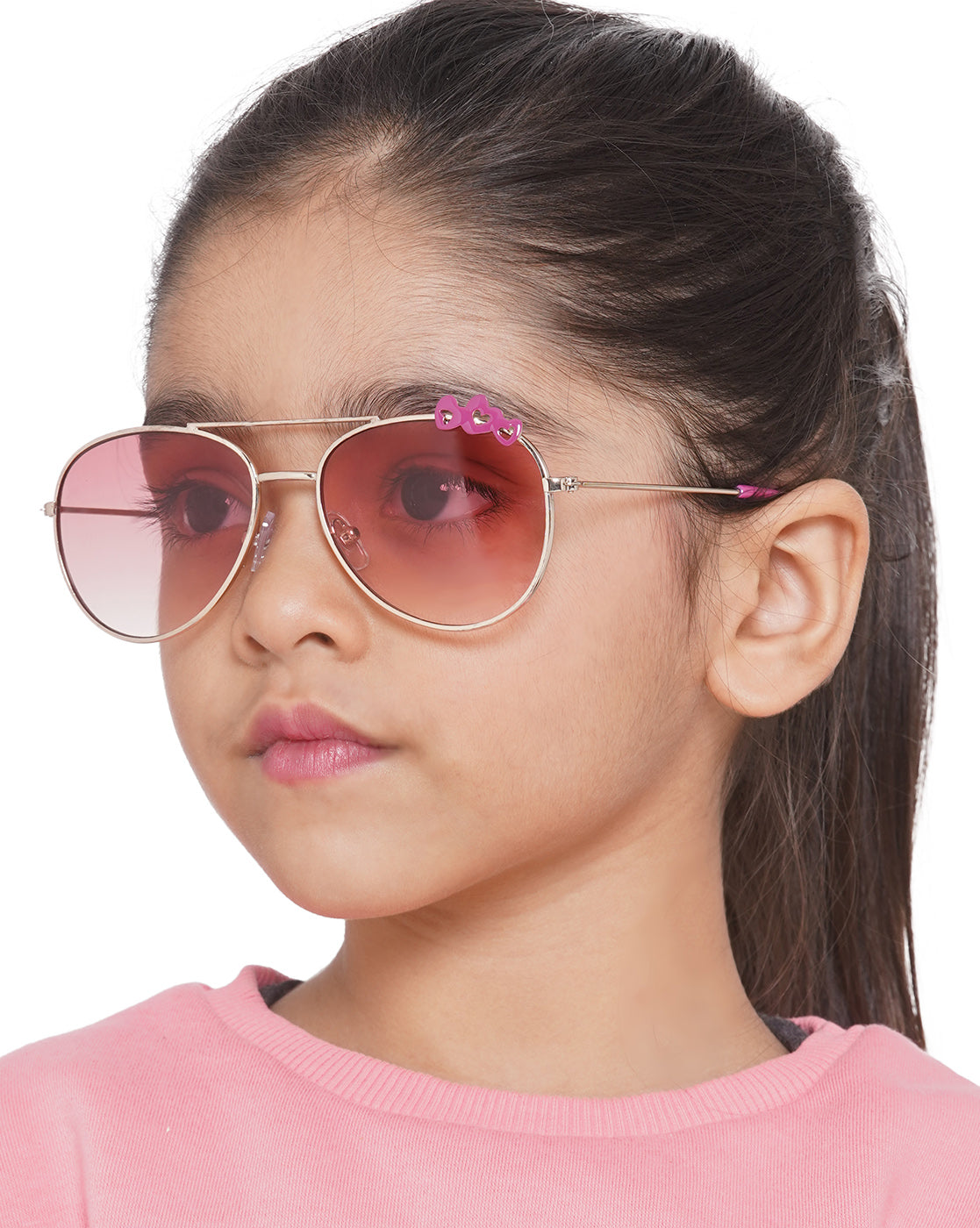 Pink aviator hot sale sunglasses