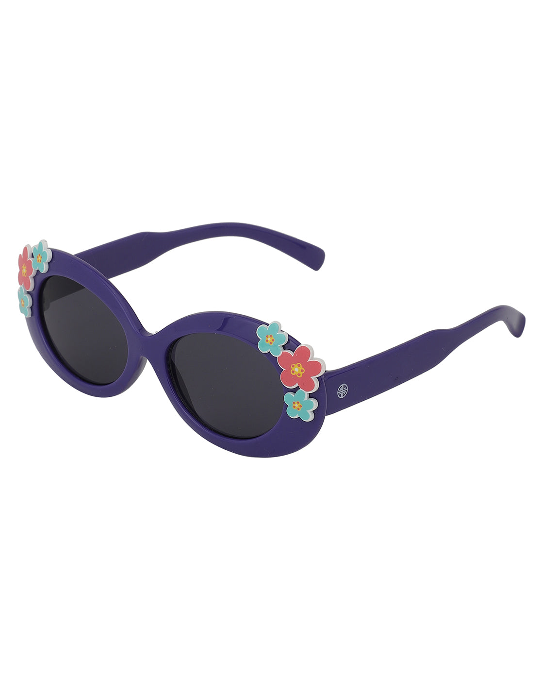 Carlton London Black Lens &amp; Blue Oval Sunglasses For Girl