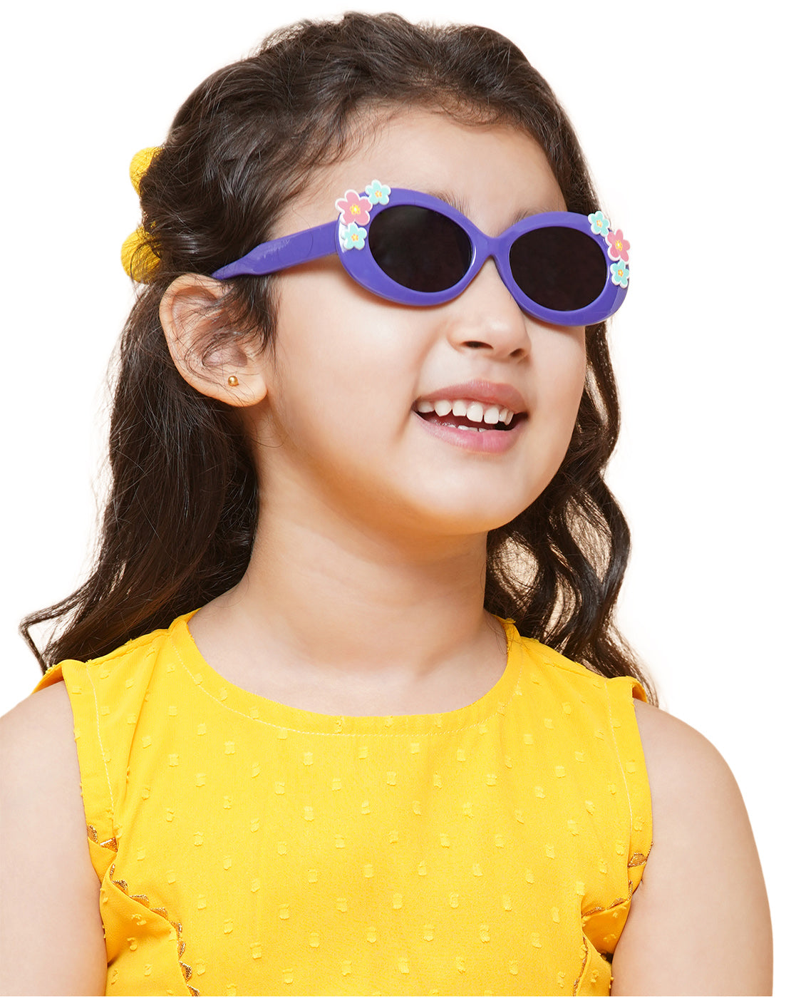 Carlton London Black Lens &amp; Blue Oval Sunglasses For Girl