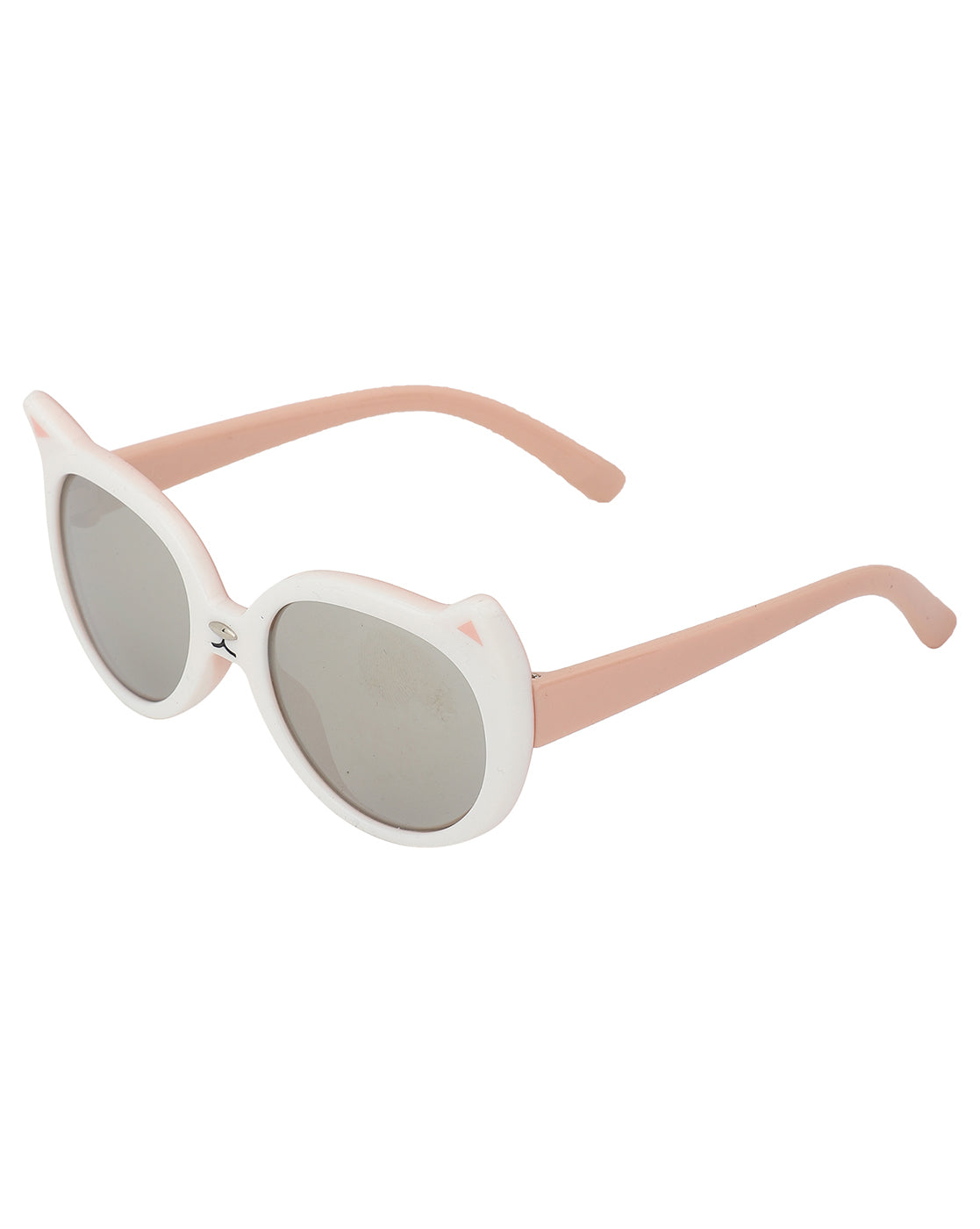 Carlton London Grey Lens &amp; White Cateye Sunglasses For Girl