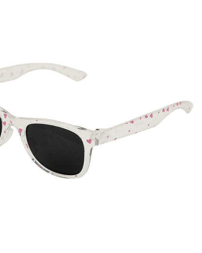 Kids Girls White With Pink And Uv Protected Lens Sunglass