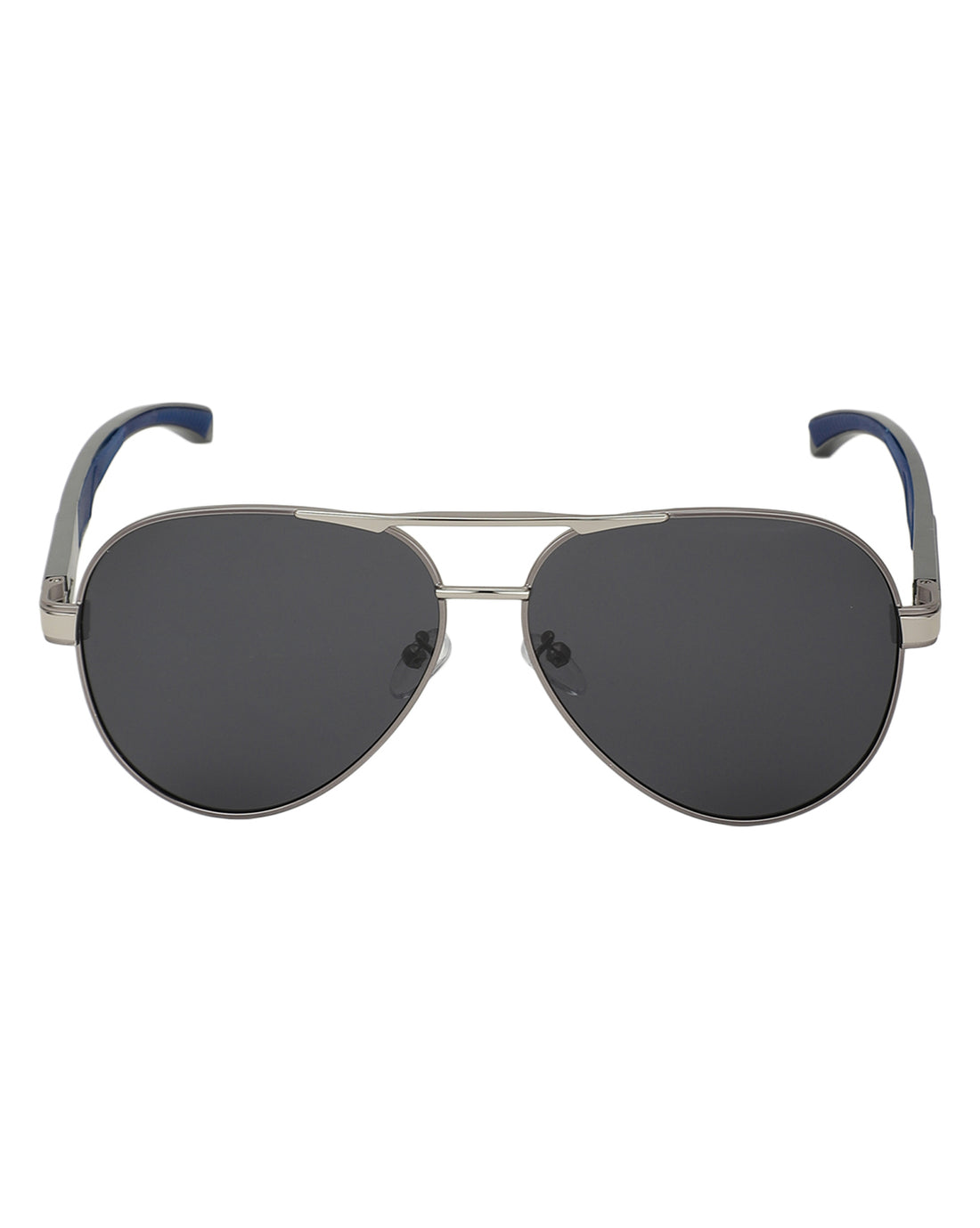 Carlton London Silver Toned Black Polarised And Uv Protected Lens Mens Aviator Sunglasses For Men