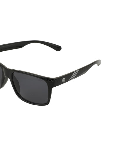 Black Toned With Uv Protected Lens Rectangle Sunglass For Men