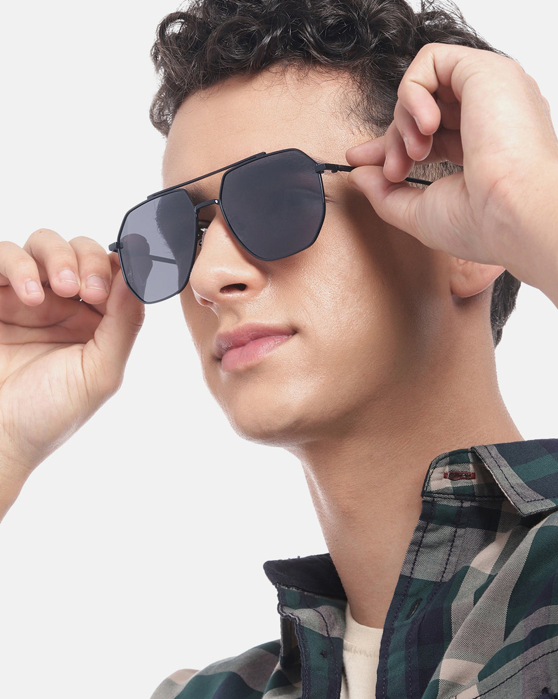 Premium Black Toned &amp; Polarised Lens Rectangle Sunglass for men