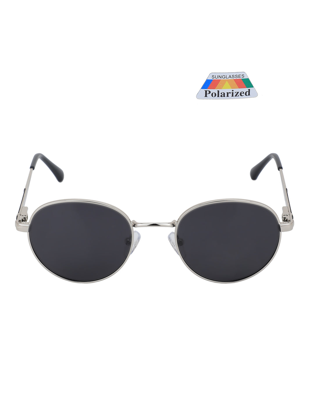 Premium Silver with Black Toned & Polarised Lens Oval Sunglass for unisex