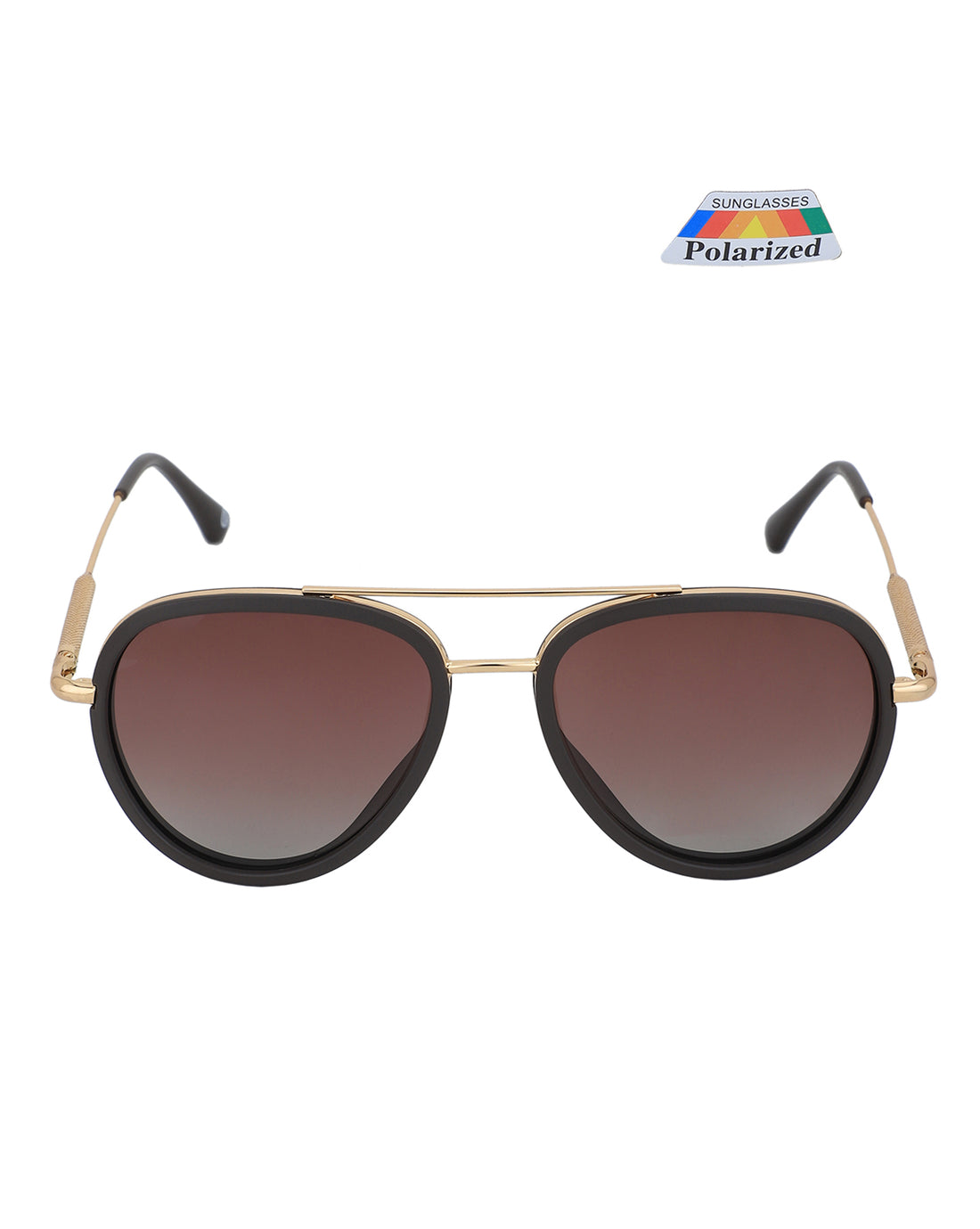 Premium Gold with Brown Toned &amp; Polarised Lens Aviator Sunglass for unisex