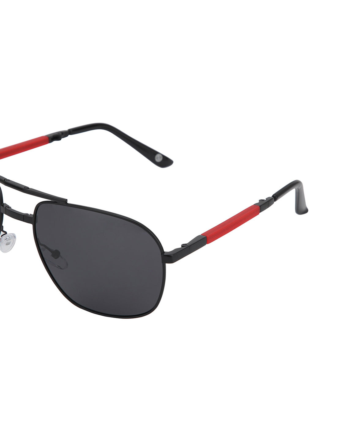 Gold with Red Toned Polarised Lens Foldover Rectangle Sunglass for mens