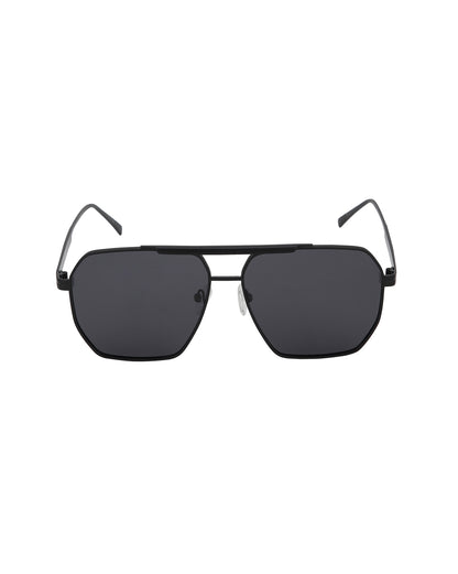 Black Toned with Black Polarised Lens Rectangle Sunglass for mens