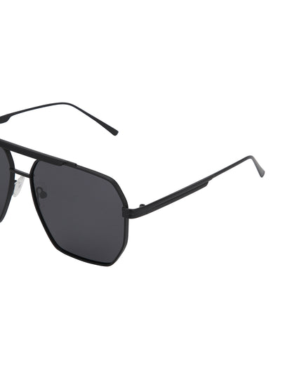 Black Toned with Black Polarised Lens Rectangle Sunglass for mens