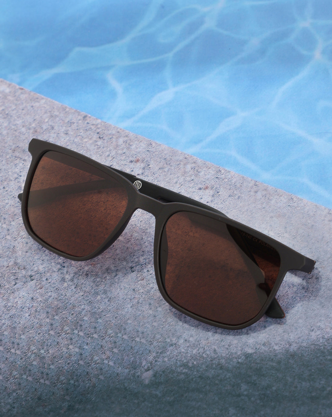 Brown Toned with Brown Polarised Lens Wayfarer Sunglass for men