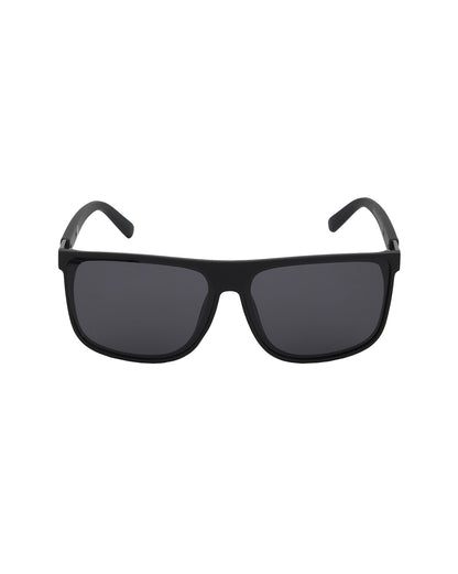 Black with Metallic Toned and Black Polarised Lens Wayfarer Sunglass for men