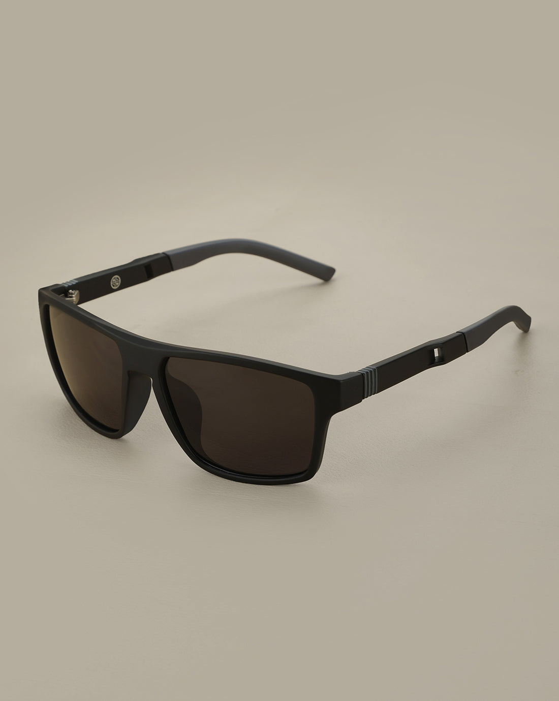 Black Toned with Black Polarised Lens Rectangle Sunglass for men