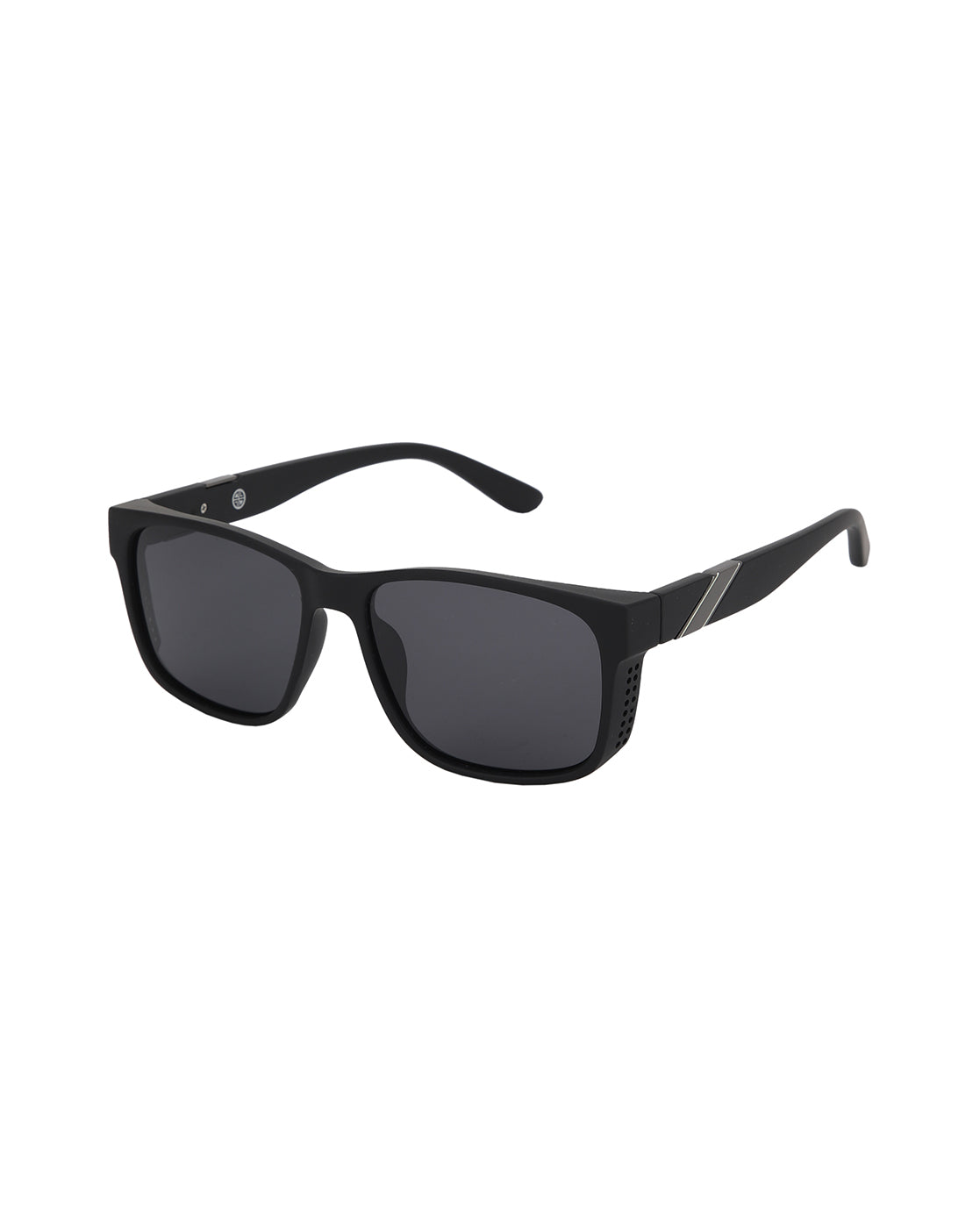Black with Metallic Toned and Black Polarised Lens Wayfarer Sunglass for men