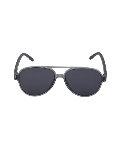 Grey Toned with Blue Polarised Lens Aviator Sunglass for men