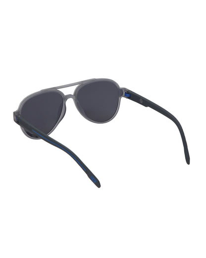 Grey Toned with Blue Polarised Lens Aviator Sunglass for men