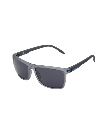 Blue with Grey Toned with Blue Polarised Lens Wayfarer Sunglass for men