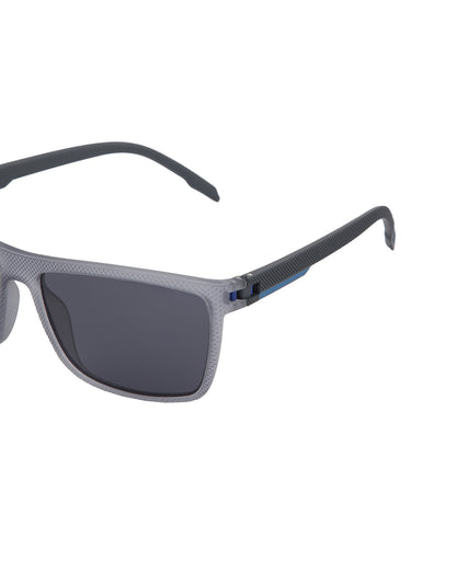 Blue with Grey Toned with Blue Polarised Lens Wayfarer Sunglass for men