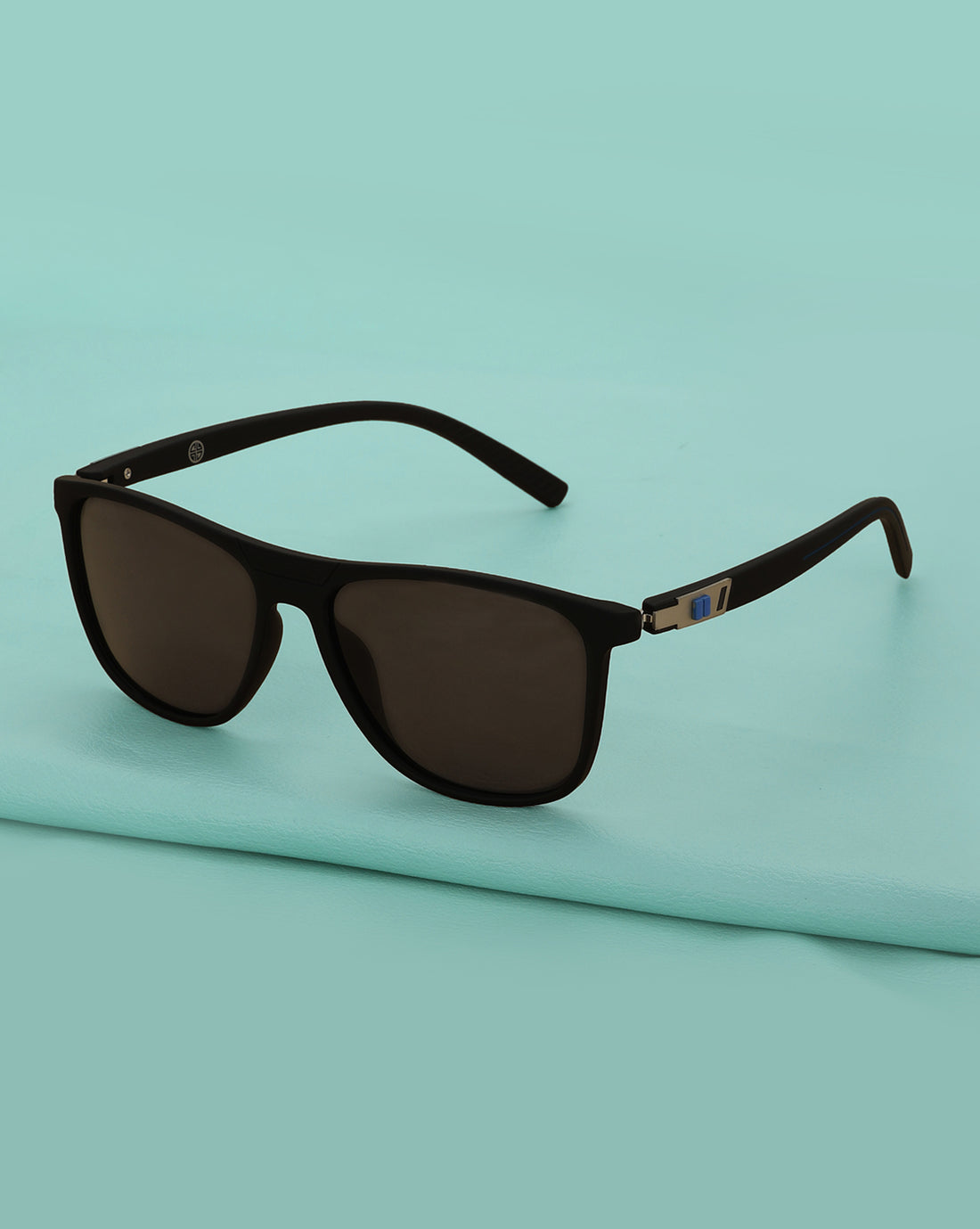 Black with Blue Toned and Blue Polarised Lens Wayfarer Sunglass for men