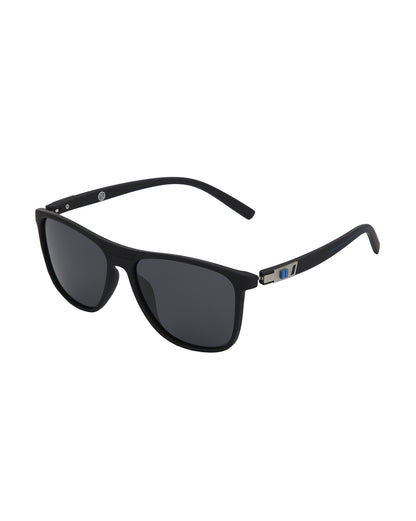 Black with Blue Toned and Blue Polarised Lens Wayfarer Sunglass for men