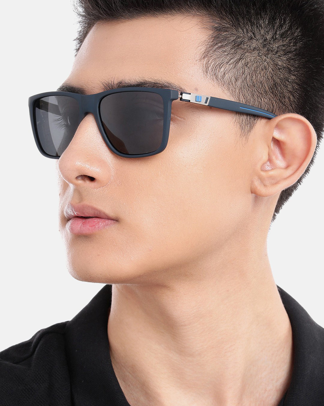 Blue Toned with Blue Polarised Lens Rectangle Sunglass for men