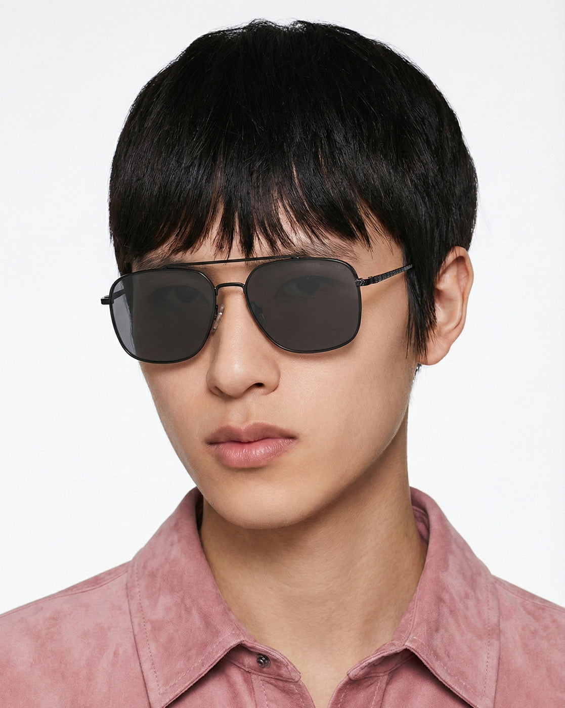 Men Premium Polarised UV Protected Black Lens Black Toned Rectangle Sunglasses