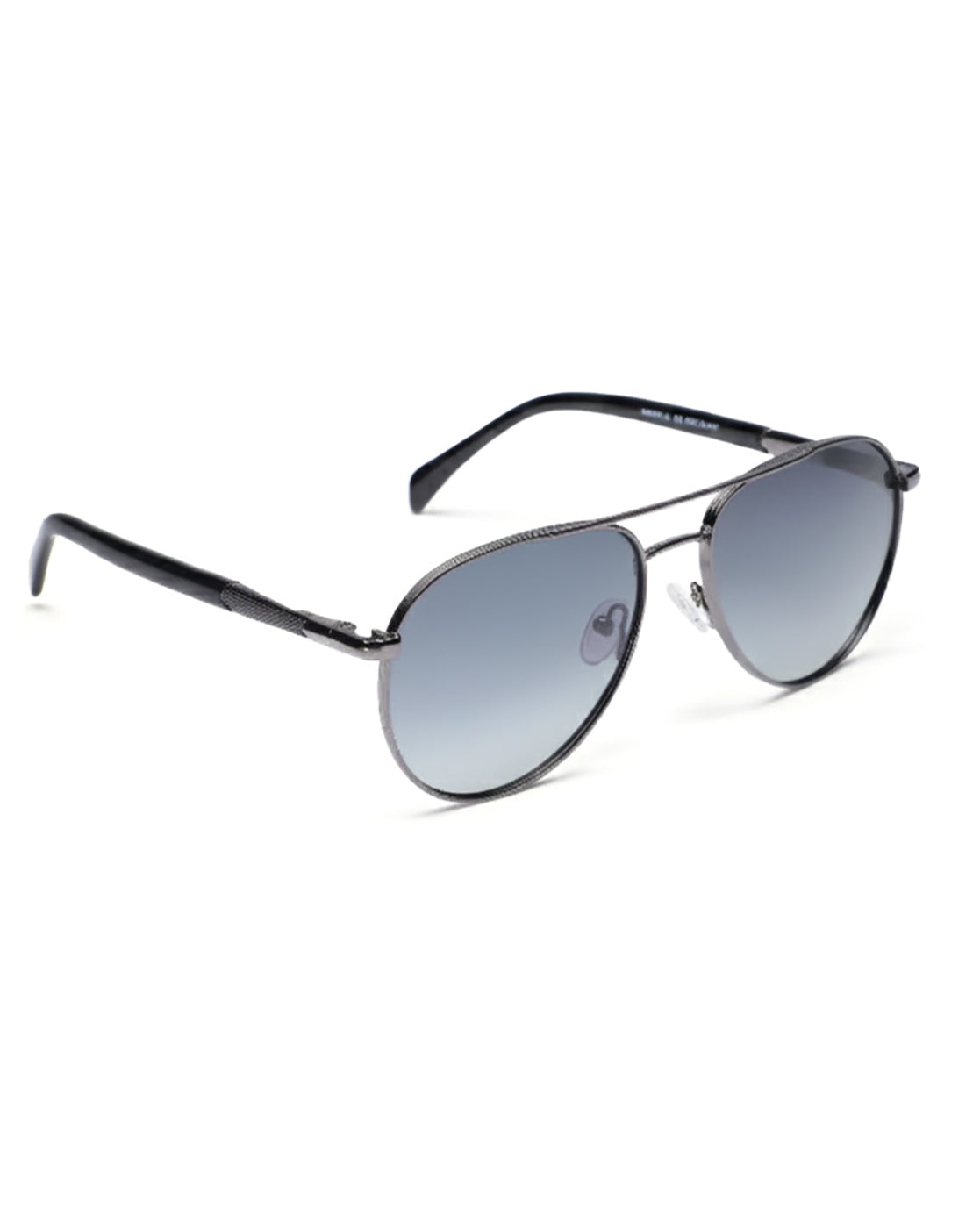 Unisex Premium Polarised UV Protected Blue Lens Gunmetal Toned Aviator Sunglasses