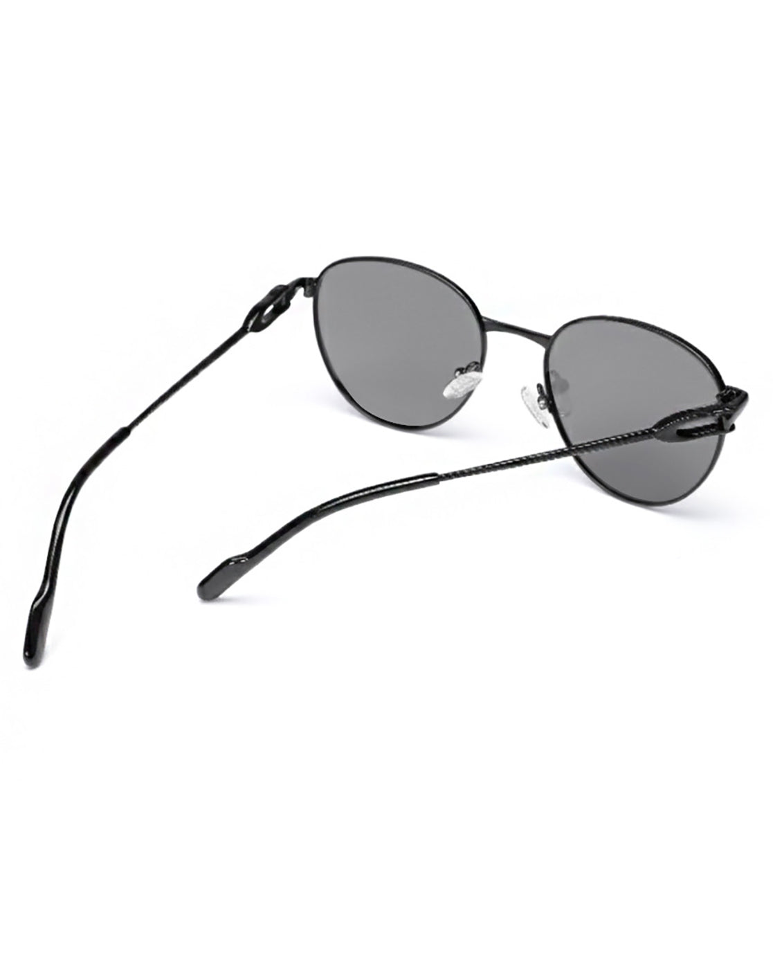 Unisex Premium Polarised UV Protected Black Lens Black Toned Oval Sunglasses