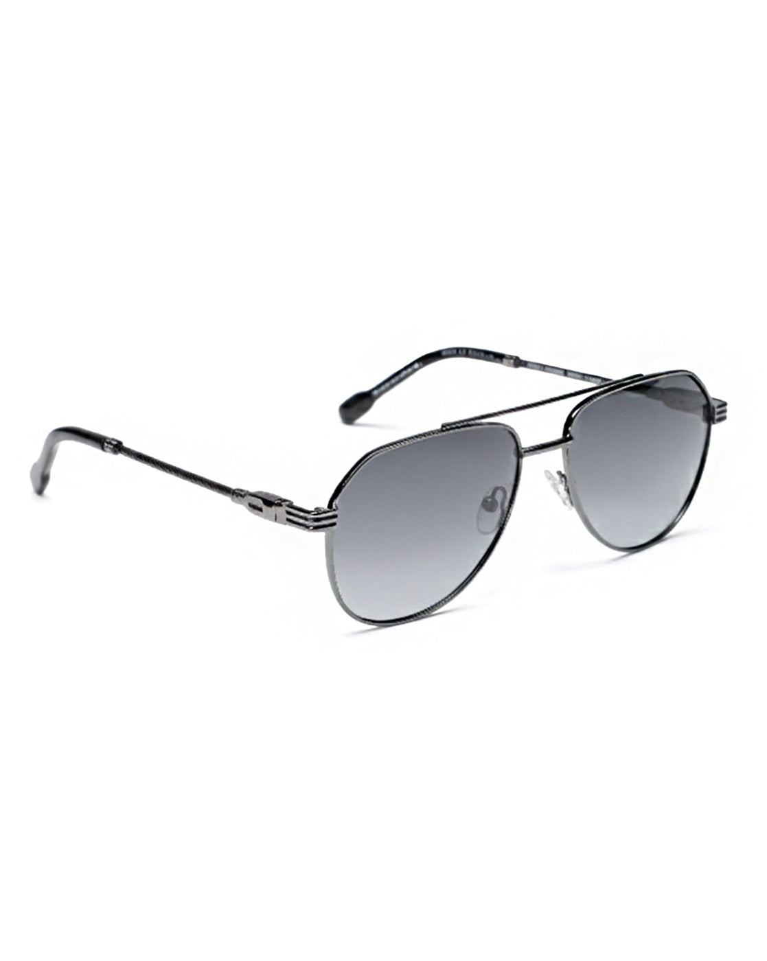 Unisex Premium Polarised UV Protected Blue Lens Gunmetal Toned Rectangle Sunglasses