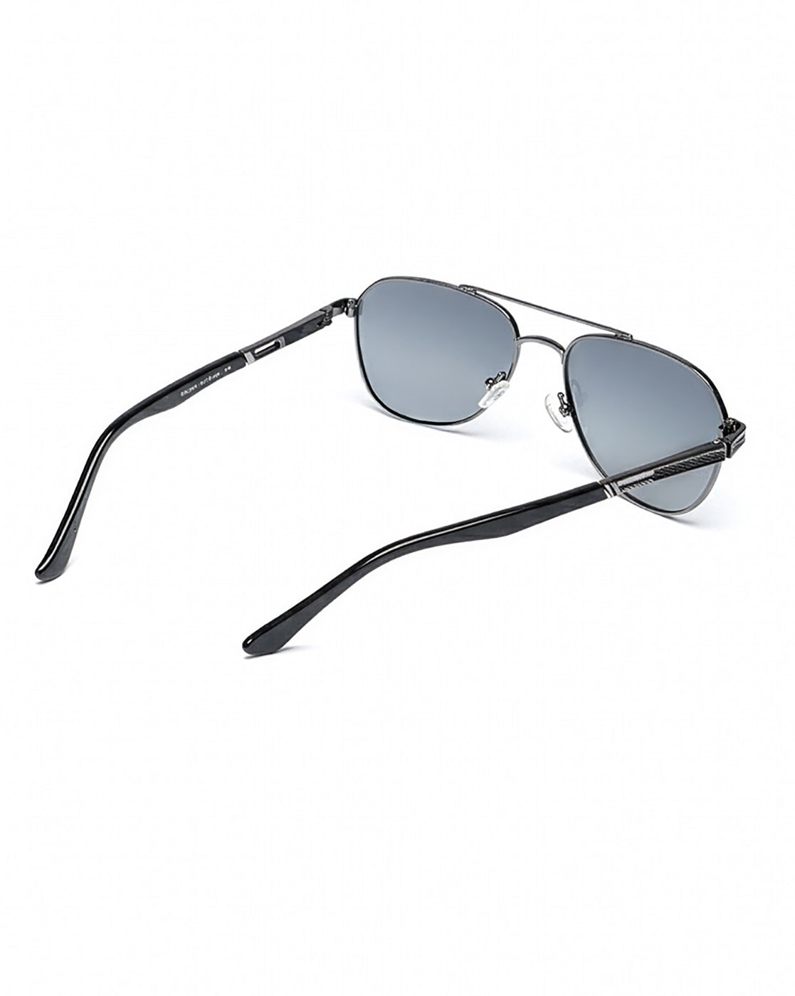 Unisex Premium Polarised UV Protected Blue Lens Gunmetal Toned Aviator Sunglasses