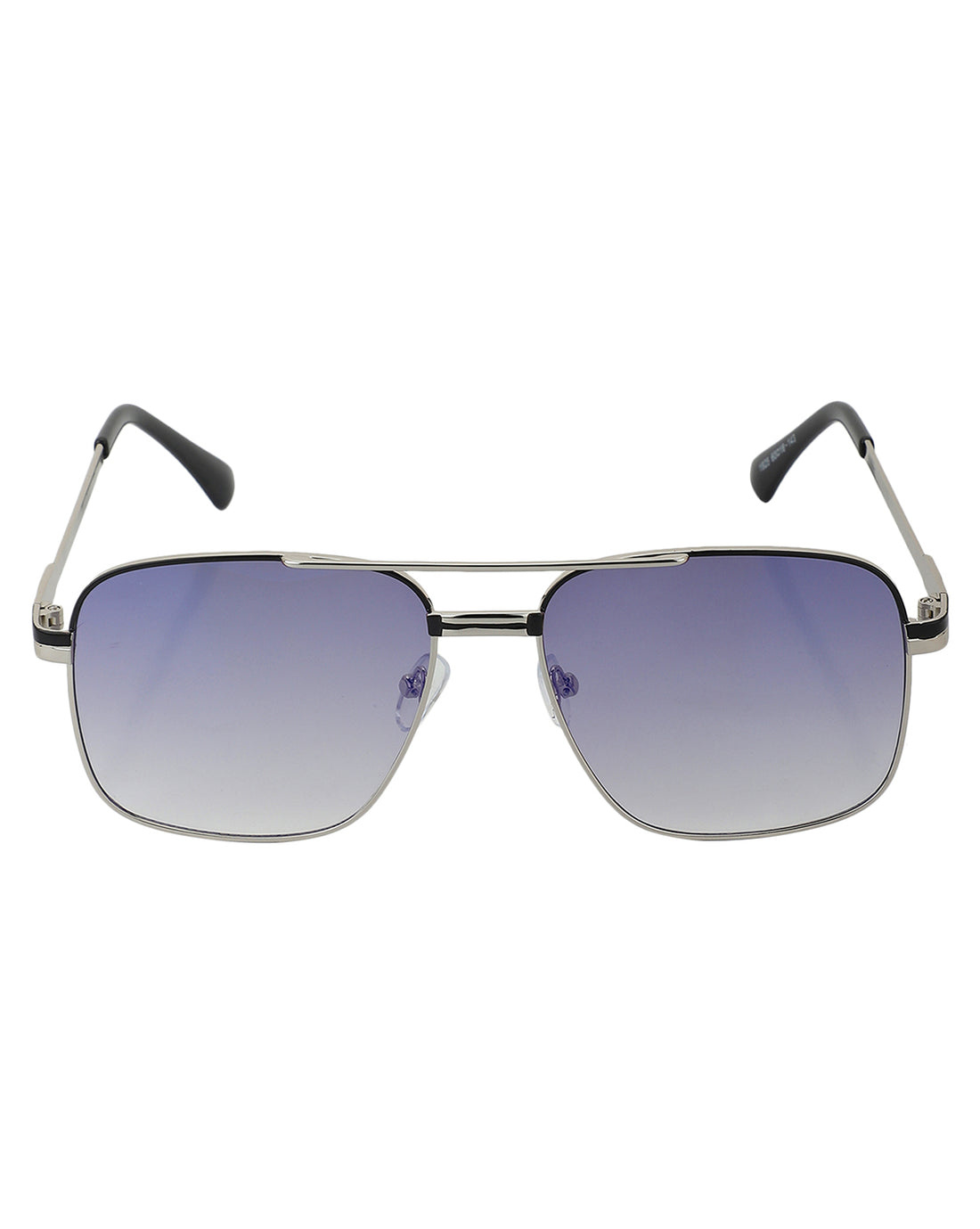 Carlton London Clear Lens &amp; Silver-Toned Rectangle Sunglasses With Uv Protected Lens For Men