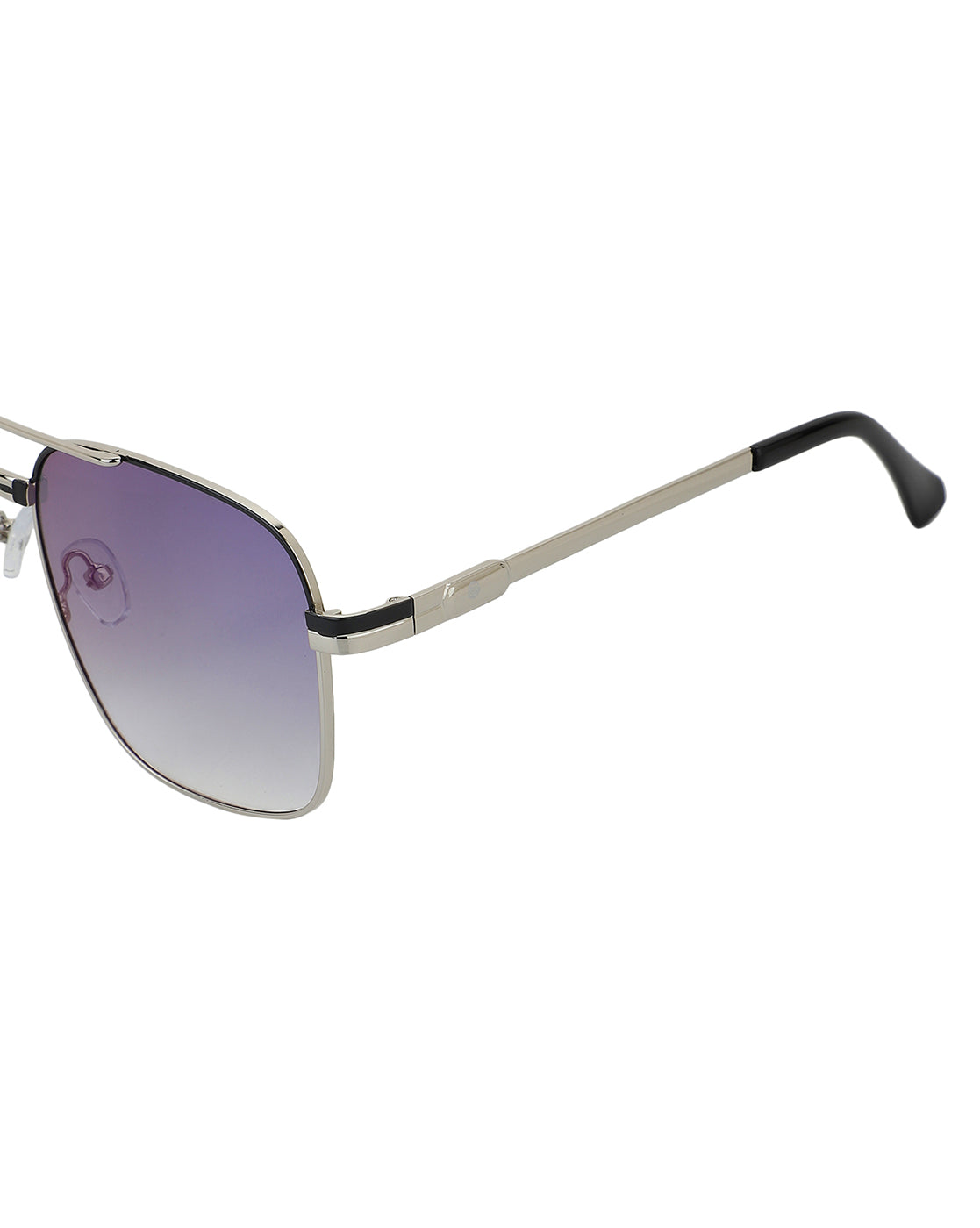 Carlton London Clear Lens &amp; Silver-Toned Rectangle Sunglasses With Uv Protected Lens For Men