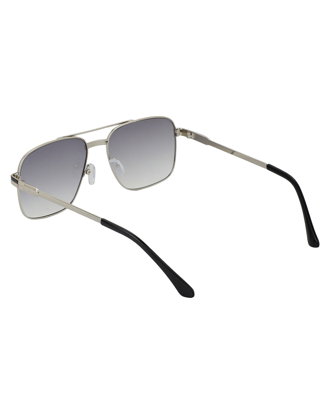 Carlton London Clear Lens &amp; Silver-Toned Rectangle Sunglasses With Uv Protected Lens For Men