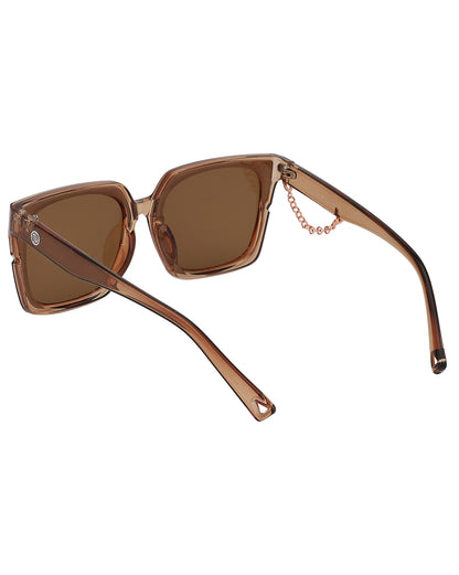 Carlton London Brown Lens &amp; Brown Square Sunglasses With Uv Protected Lens For Women