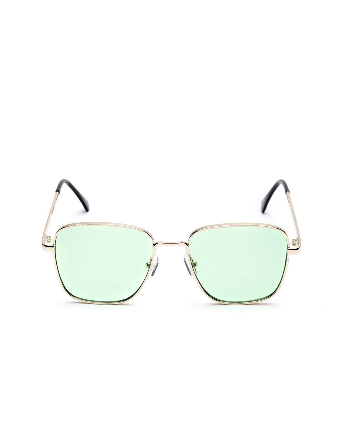 Carlton London Green Lens &amp; Gold-Toned Square Sunglasses with UV Protected Lens For Men