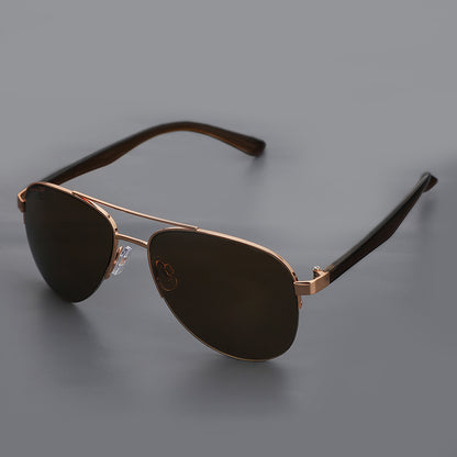 Carlton London Rose Gold &amp; Brown Toned Uv Protected Aviator Sunglasses For Women