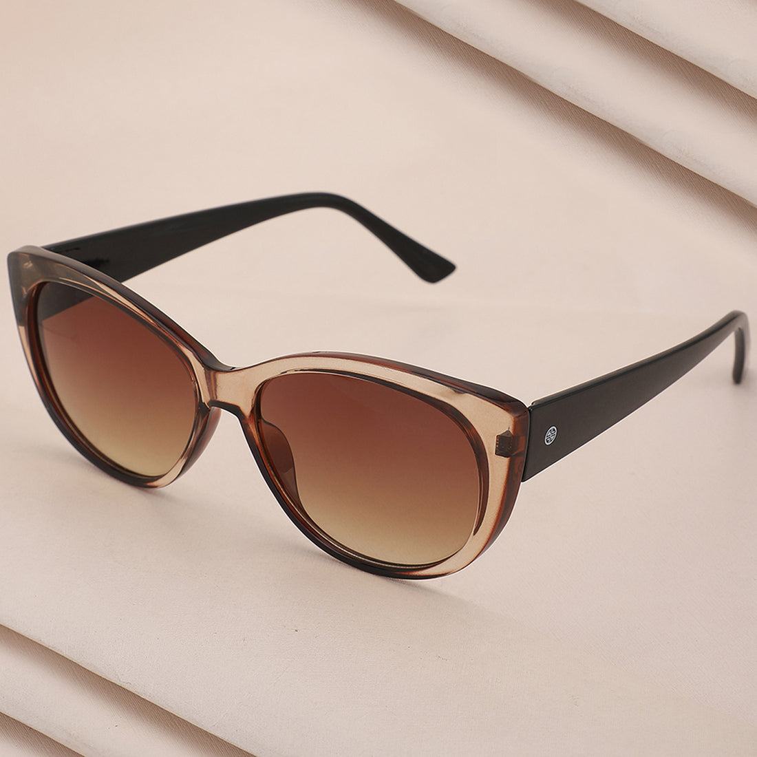Carlton London Brown &amp; Black Toned Uv Protected Rectangle Sunglasses For Women