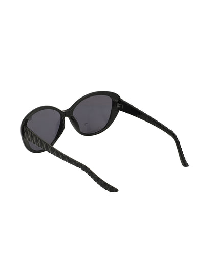 Black Toned With Uv Protected Lens Rectangle Sunglass For Women