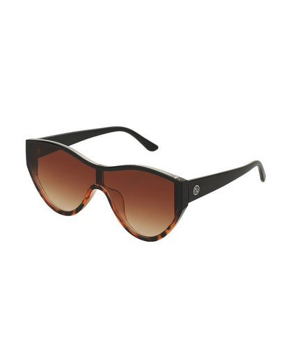 Double Toned With Uv Protected Shield Sunglass For Women