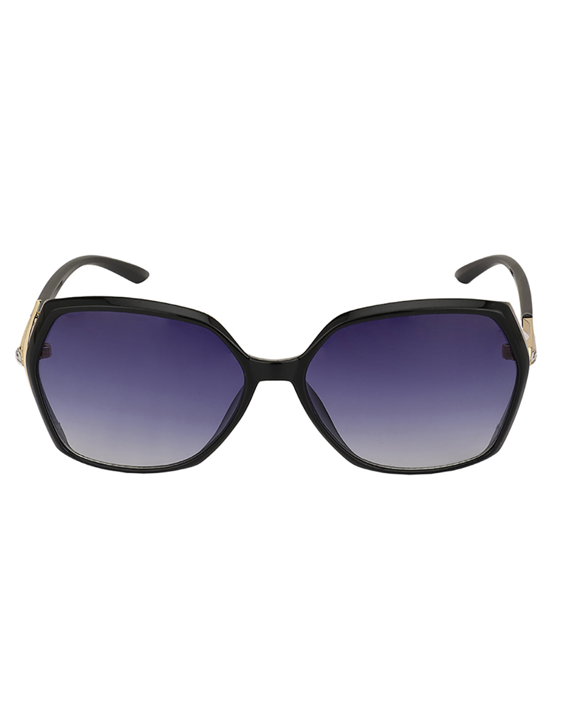 Premium Black &amp; Blue Toned Uv Protected Lens Oversized Sunglass For Women