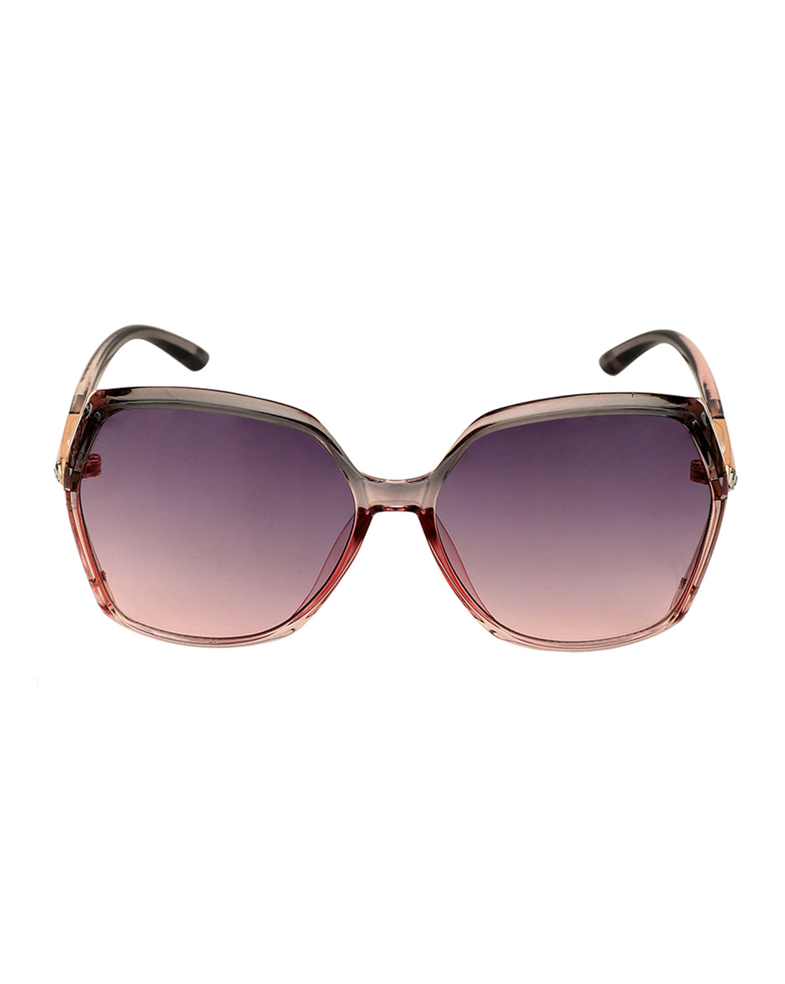 Premium Rose Gold &amp; Pink Toned Uv Protected Lens Oversized Sunglass For Women