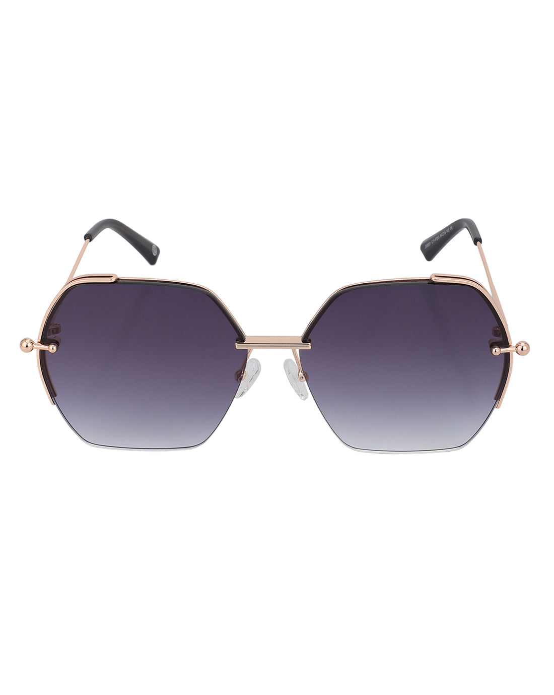 Premium Rose Gold with Brown Toned & UV Protected Lens Oversized Sunglass for women