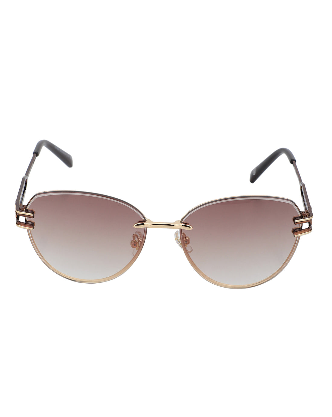 Premium Gold with Brown Toned &amp; UV Protected Lens Cat Eye Sunglass for women