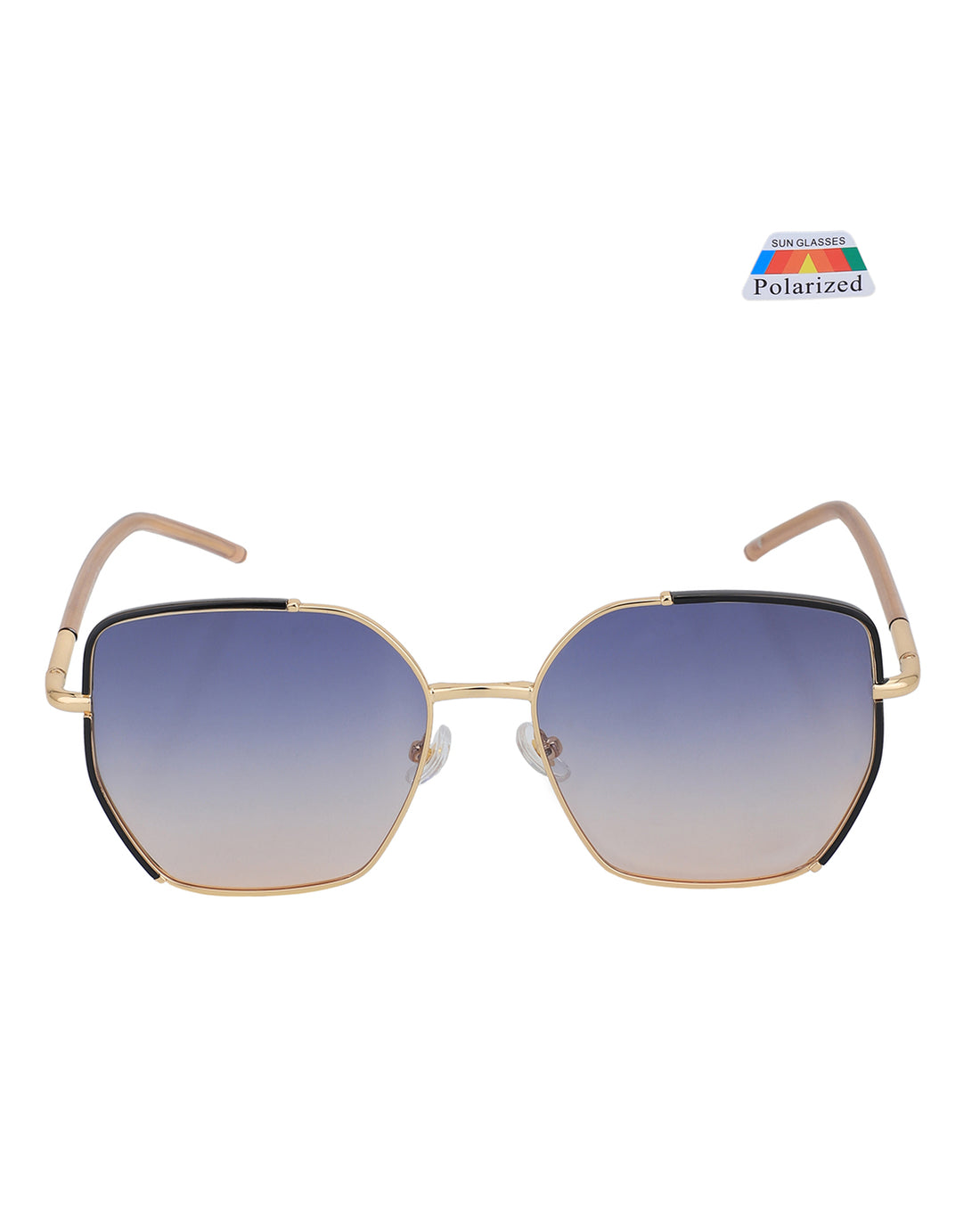 Premium Gold with Black Toned &amp; Polarised Lens Oversized Sunglass for Women