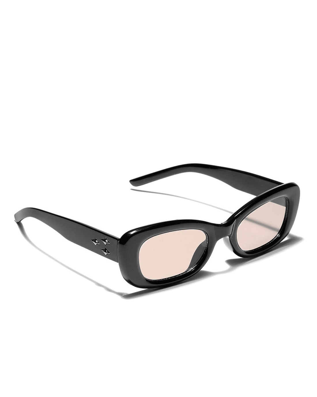Black Toned with Polycarbonate UV Protected Lens Rectangle Sunglass for women
