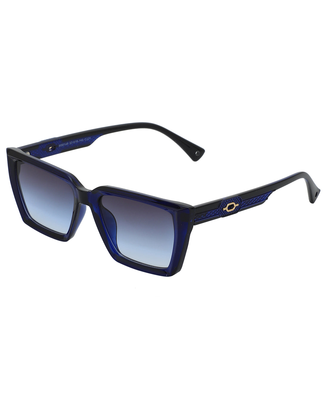 Blue Toned with UV Protected Rectangle Sunglass for women