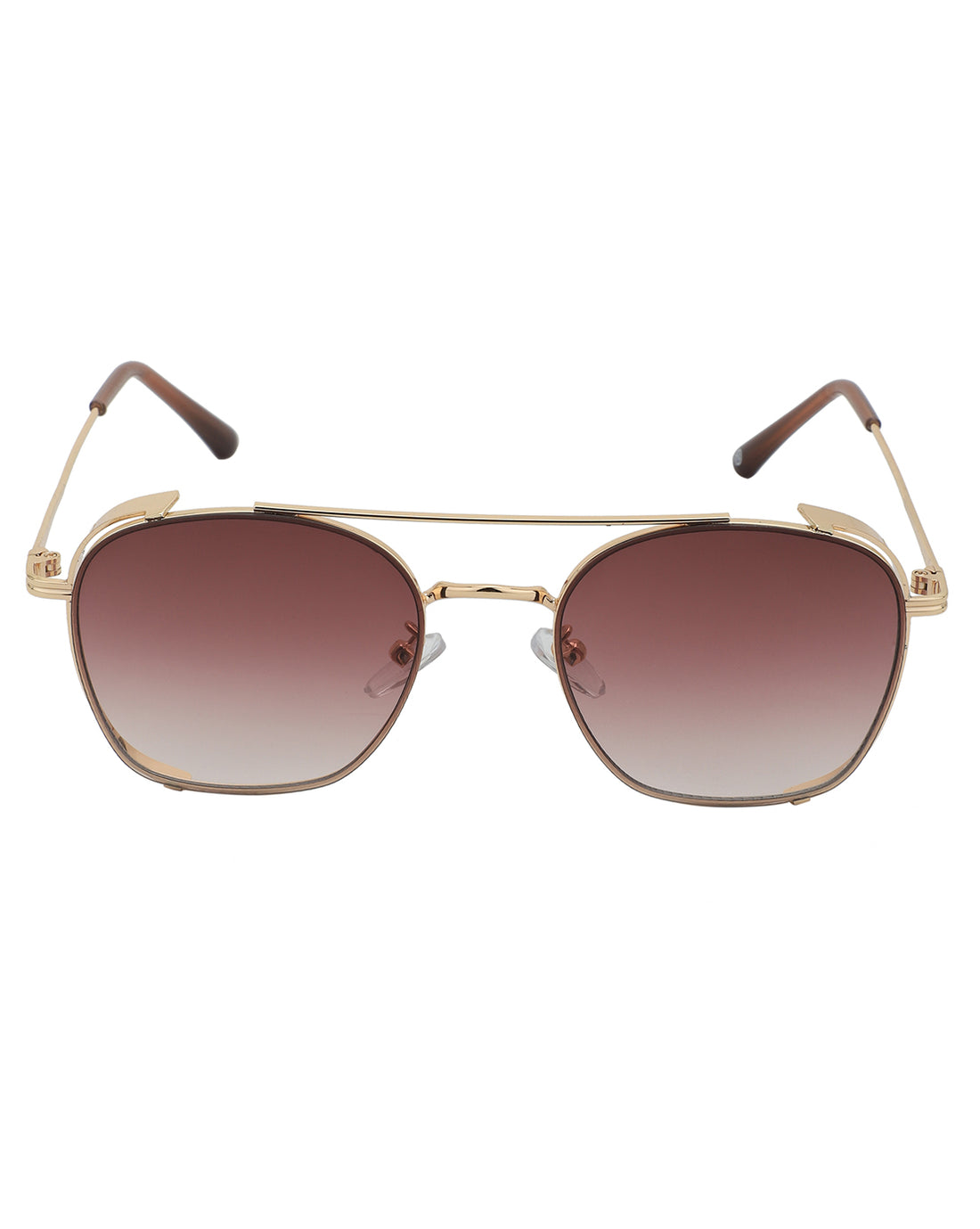 Gold Toned with UV Protected Lens Rectangle Sunglass for women