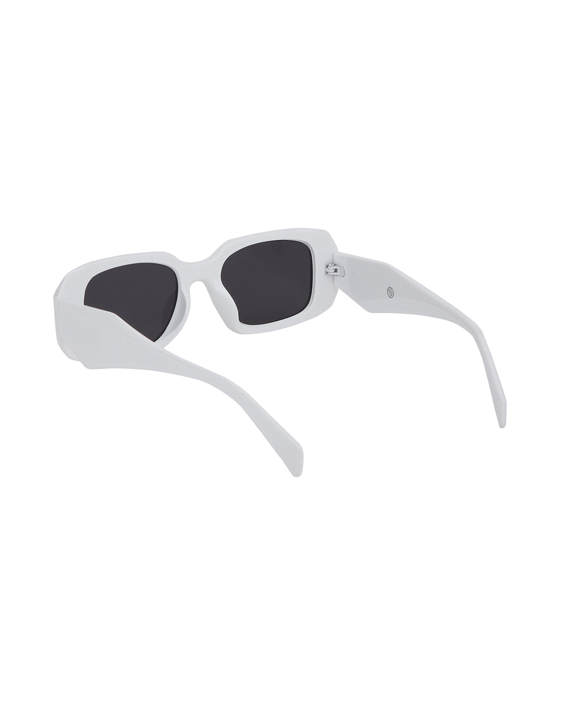 White Toned with Black UV Protected Lens Wayfarer Sunglass for womens