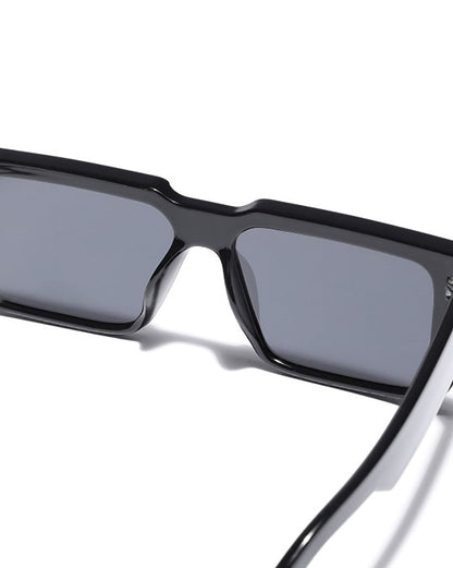 Black Toned with Black Polarized Lens Square Sunglasses