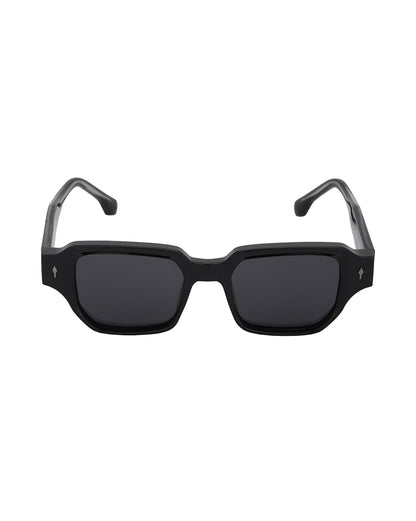 Black Toned with Blue Polarised Lens Wayfarer Sunglass for women