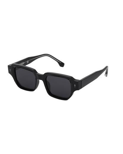 Black Toned with Blue Polarised Lens Wayfarer Sunglass for women